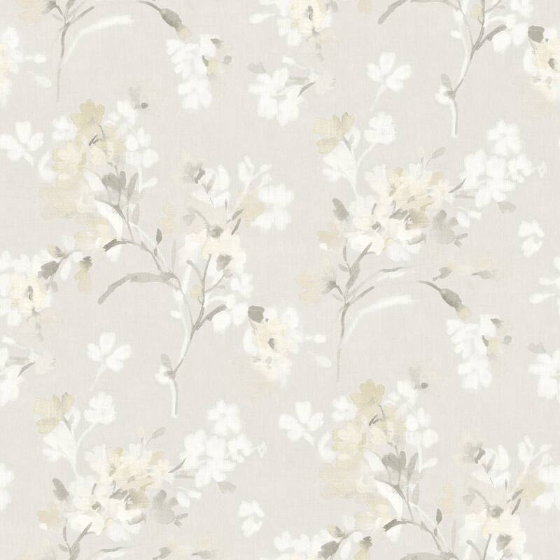 Chesapeake Azalea Neutral Floral Branches Wallpaper