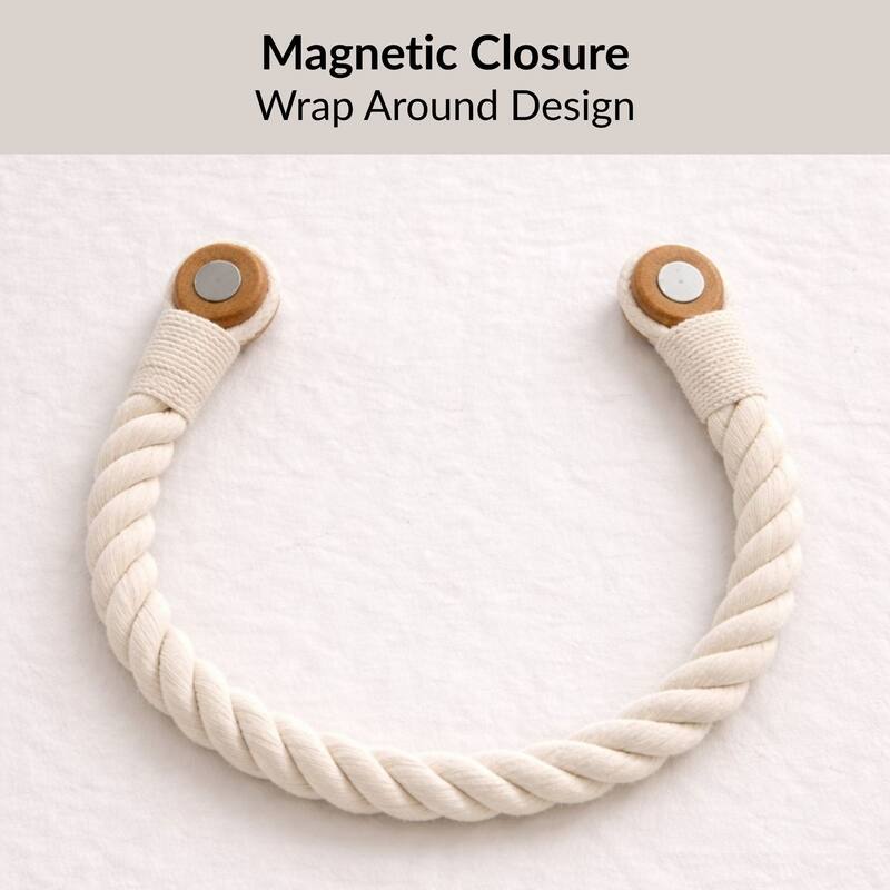 Twisted Curtain Tiebacks with Magnetic Closure 19.75 x 0.75 in