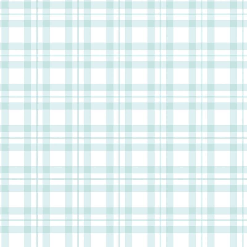 Galerie Wallcoverings Tiny Tots 2 Plaid Non-woven Matte Wallpaper Roll - 33 feet x 21 inches - Turquoise
