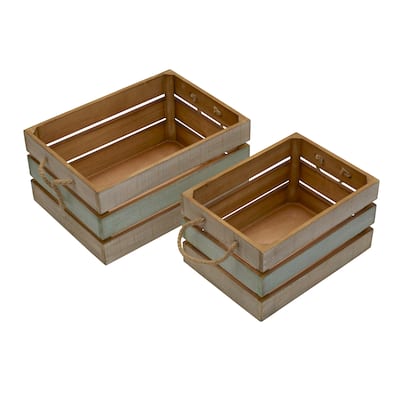 Elements Set of 2 Multi-Color Crates 13, 15 Inch