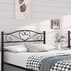 preview thumbnail 5 of 32, VECELO Twin Size Metal Bed Frame Set of 2 Victorian Style Kids Beds with Heart Pattern Headboard No Box Spring Needed