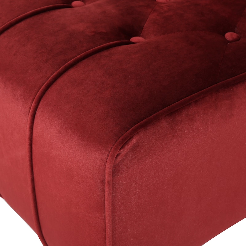 Rubie Modern Glam Tufted Velvet Chaise Lounge by Christopher Knight Home