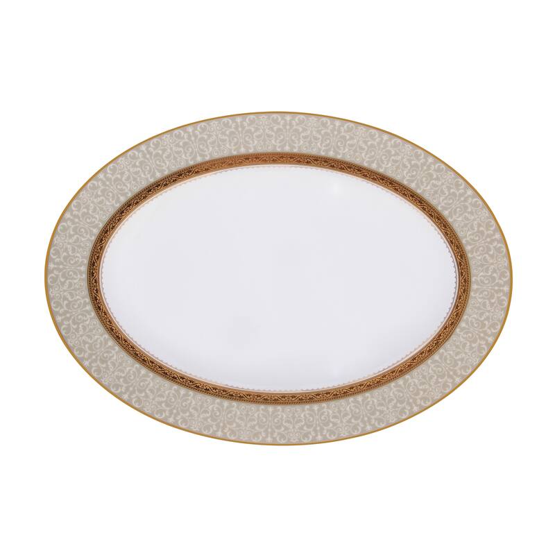Odessa Gold Oval Platter, 14"