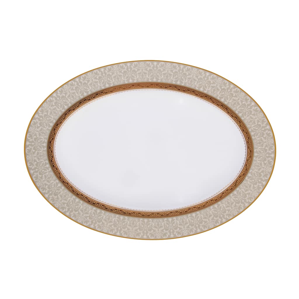 Odessa Gold Oval Platter, 14"