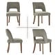 preview thumbnail 25 of 144, Wooden Dining Chairs Set of 2/4/6,Modern Fabric Upholstered Dining Room Chair Kitchen Chairs