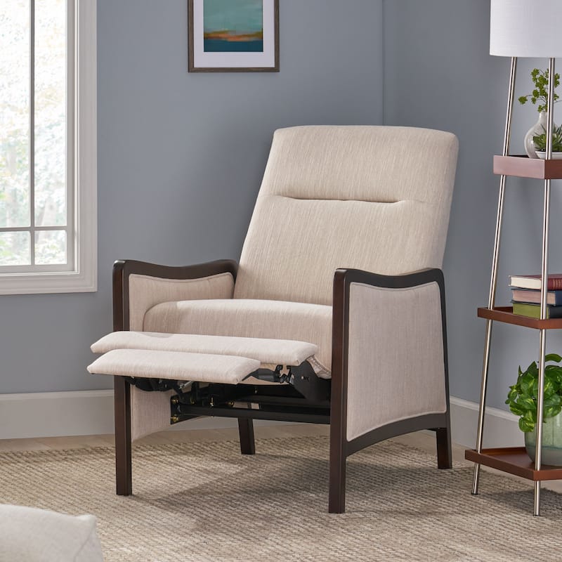 Veatch Contemporary Upholstered Pushback Recliner by Christopher Knight Home