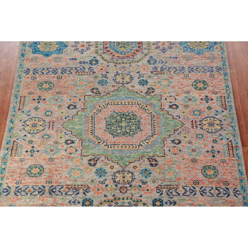 Traditional Kazak Indian Area Rug Handmade Wool Carpet - 7'11"x 10'1"
