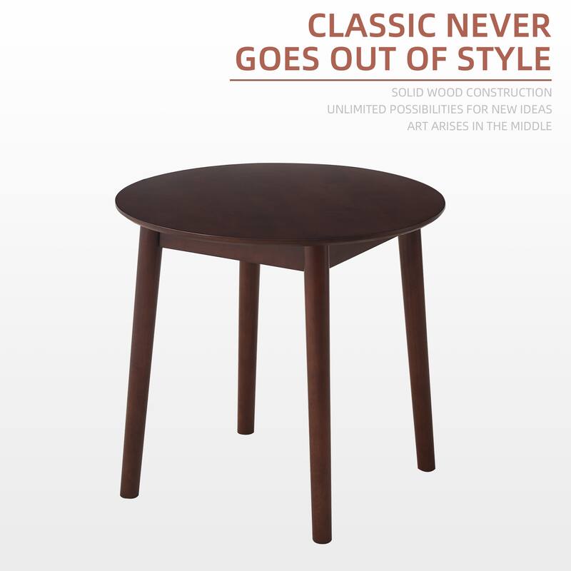 Round Table, All Solid Wood, Can Sit 2-4 People Diameter 31.5 Inches
