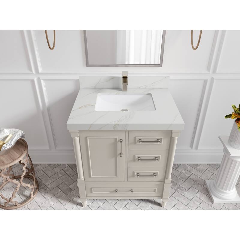 Willow Collections 30 in. W x 22 in. D Aberdeen Single Sink Bathroom Vanity with Countertop