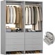 preview thumbnail 49 of 81, Cimly Closet System with Wood Drawers and Hanging Rods, Organizer Wardrobe for Walk-in and Reach-in Closet