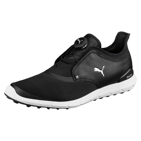 Puma Men's Ignite Spikeless Sport Disc Black/White Golf Shoes 189928-01