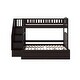 preview thumbnail 6 of 7, AFI Westbrook Twin over Full Size Staircase Bunk Bed with Bed Drawers & Charging Station in Espresso