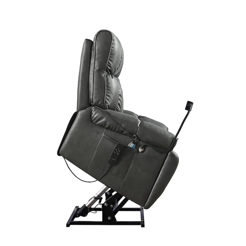 Recliner Chair with Phone Holder,Electric Power Lift Recliner Chair with 2 Motors Massage and Heat for Elderly, 3 Positions, 2 S