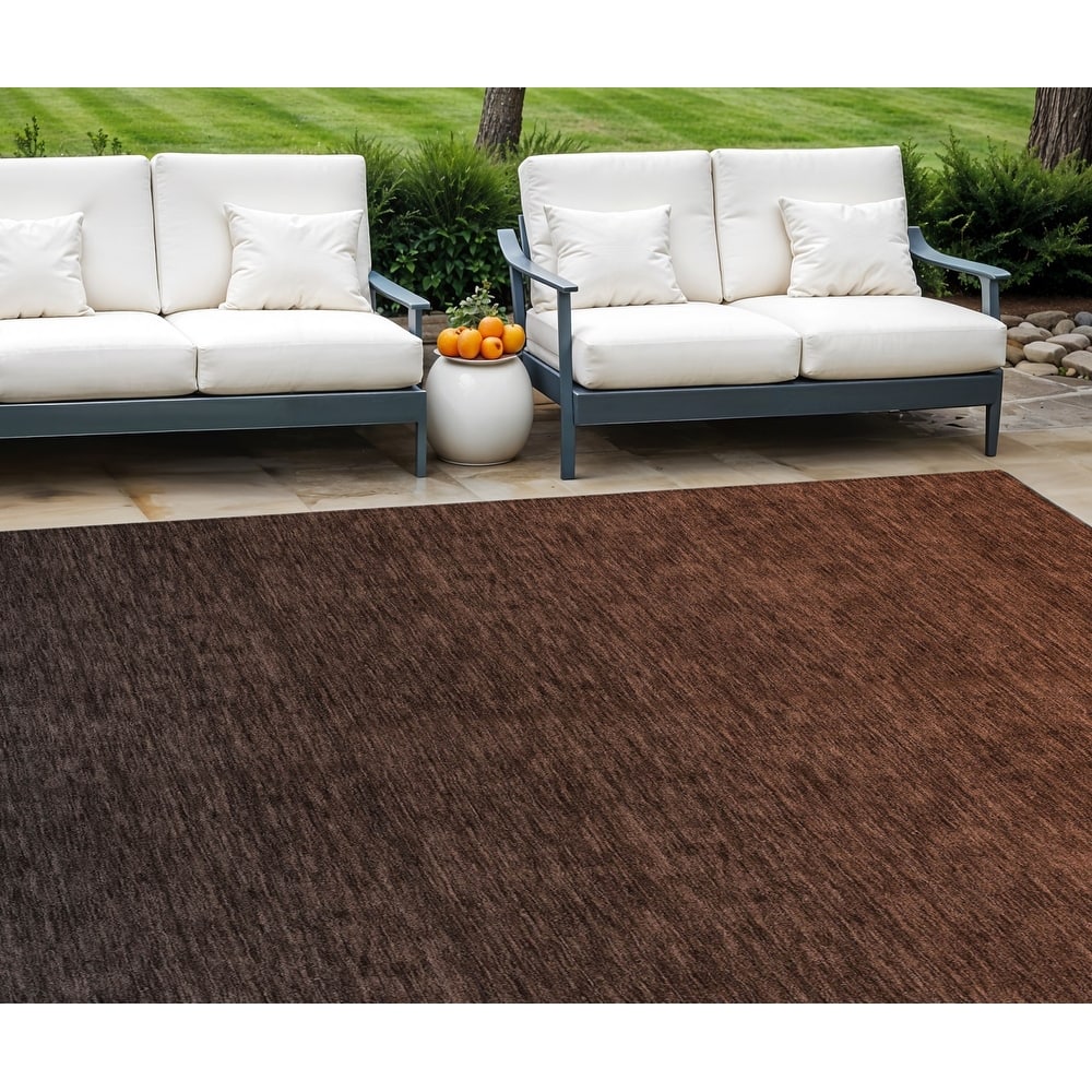 HomeRoots Abstract Transitional Rectangle Outdoor Rug