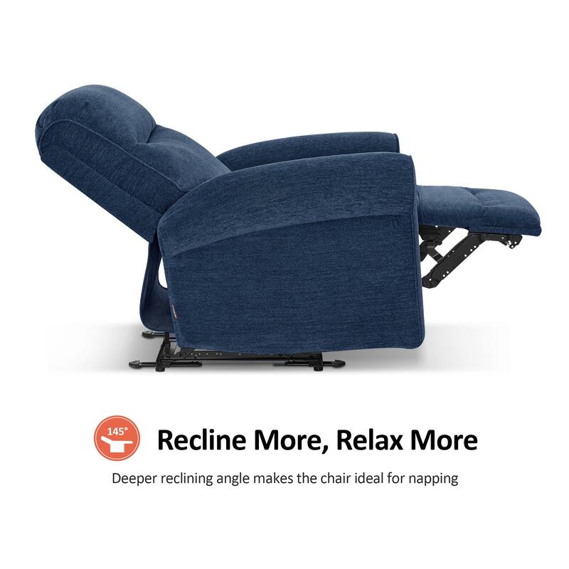 MCombo Power Wall Hugger Recliner Chair for Small Space RV , USB & USB-C Charging Ports, Modern Roll Arm Recliner, Fabric PR630