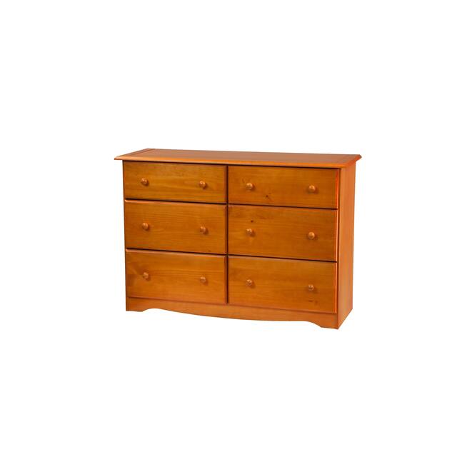 100% Solid Wood 6-drawer Double Dresser by Palace Imports