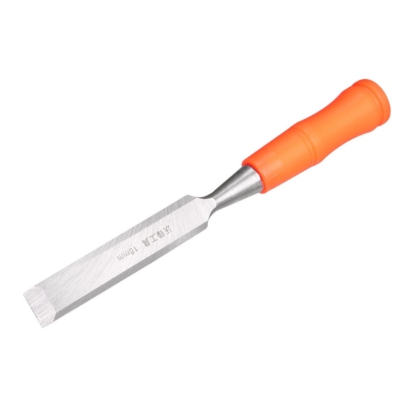 Wood Chisel for Carpentry 18mm Wide Flat Carving Carbon Steel PVC Hand Tool