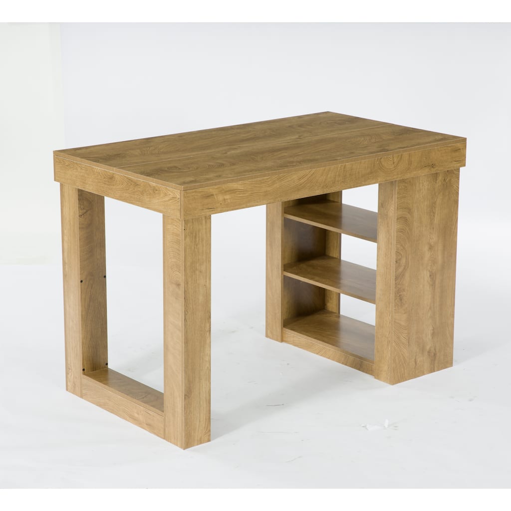 Kitchen Island with Storage Shelf, 55" Farmhouse Prep Table