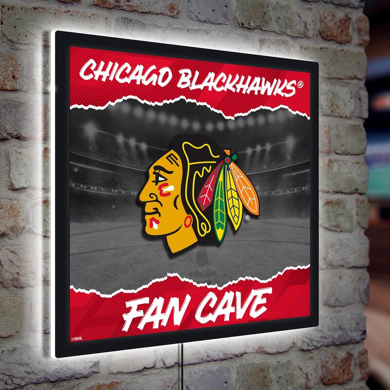 Chicago Blackhawks LED Lighted Sign - Pewter