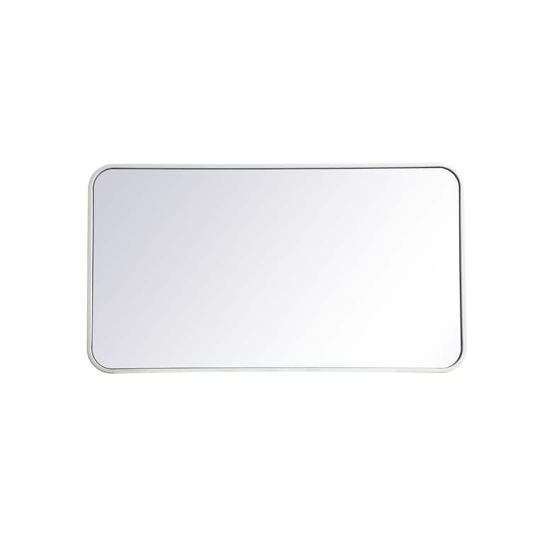 Ezra Soft Corner Metal Rectangular Mirror