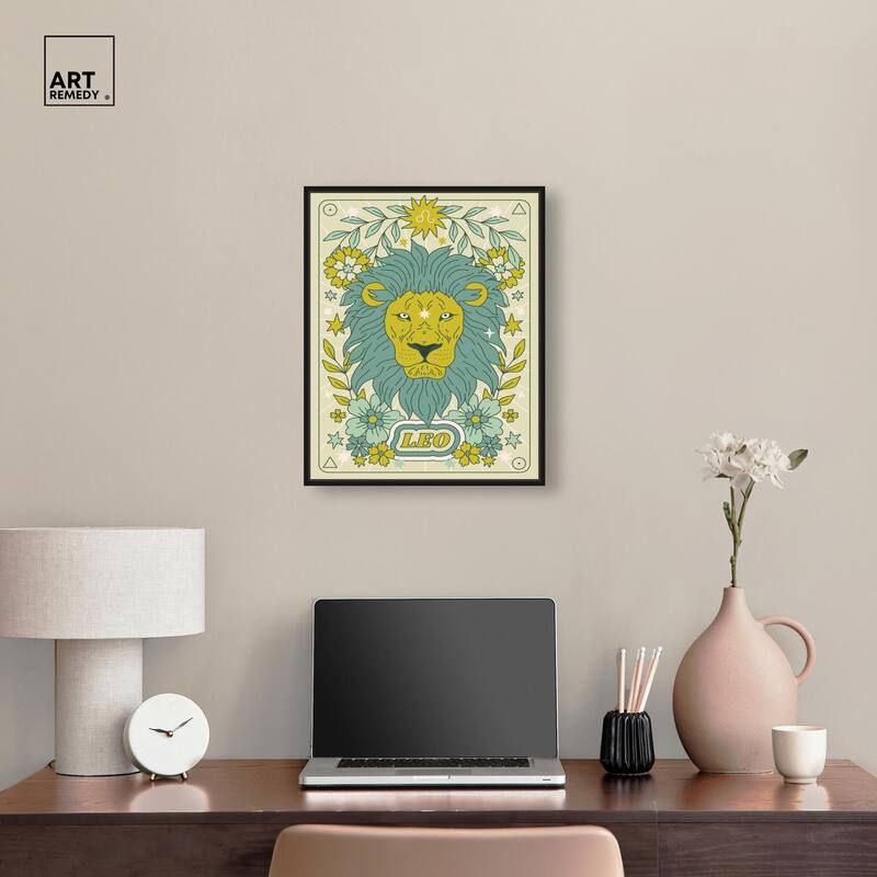 Leo Stars Card Canvas by Art Remedy