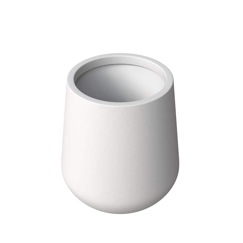 Orchid 4-Piece Round Modern Fiberstone and MgO Clay Decorative Planter Pot Set for Living Room Office Home Patio Porch Decor