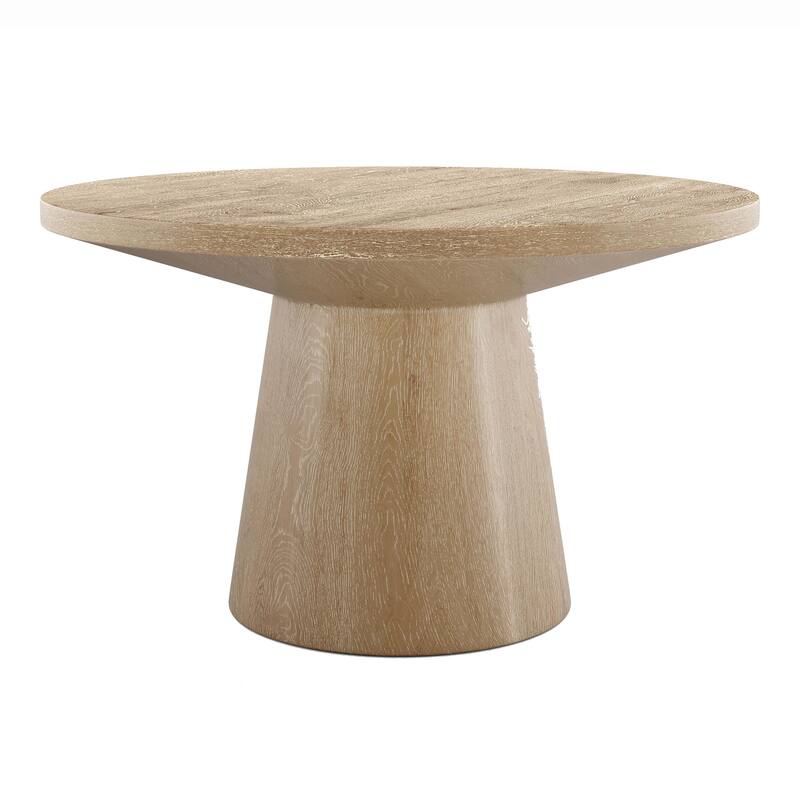 Furniture of America Vitten Modern 2-Piece Solid Wood Round Accent Table Set