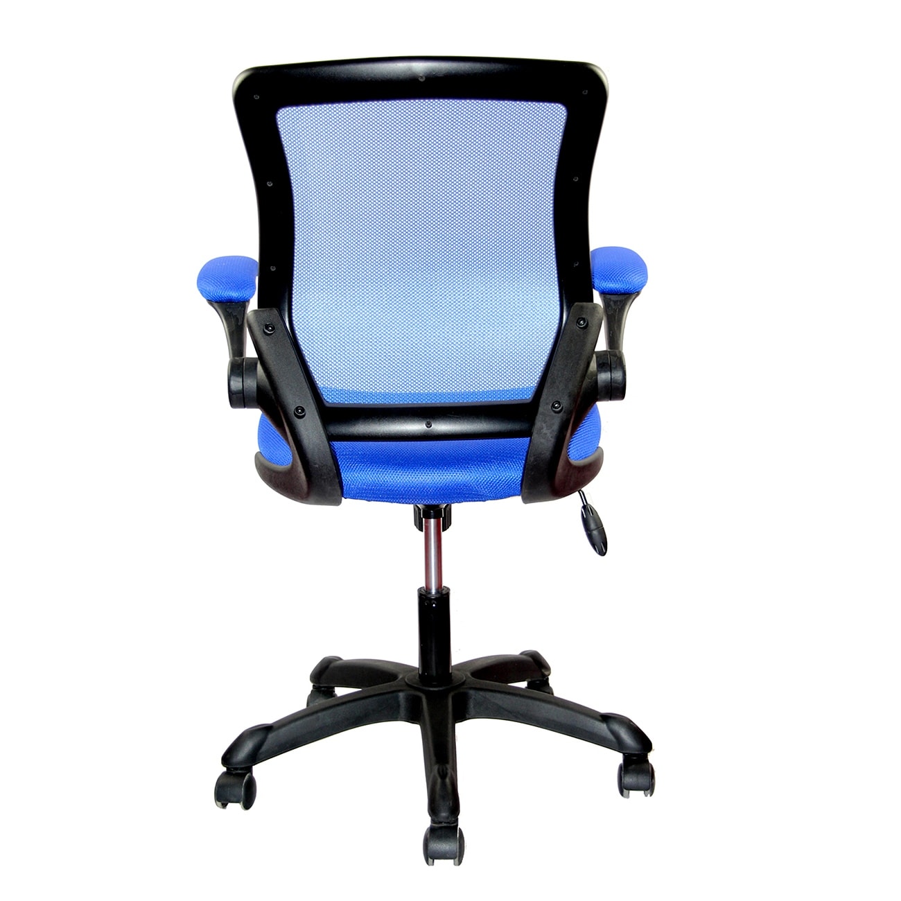 Mesh Task Office Chair with Flip Up Arms Blue Bed Bath Beyond