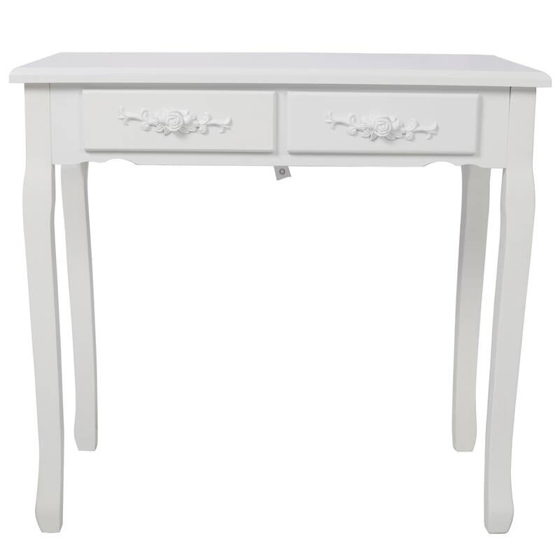 Lighted Princess Vanity Table Set with Mirror & Stool, 4 Drawers & Adjustable LED Light Modes