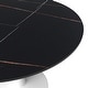preview thumbnail 26 of 25, LeisureMod Bristol 40" Round Dining Table for 4 with Sintered Stone Tabletop in White Base for Kitchen & Dining Room