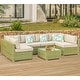 preview thumbnail 17 of 18, COSIEST 7-Piece Outdoor Sectional Wicker Sofa With Pillows, Coffee Table - N/A