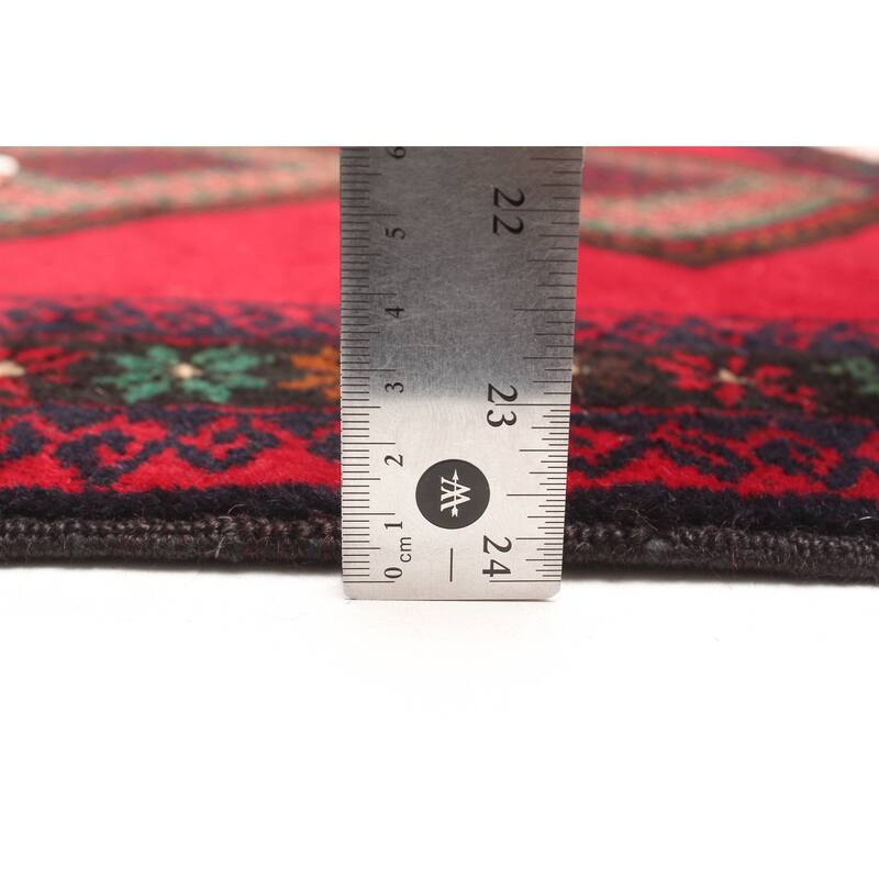 ECARPETGALLERY Hand-knotted Teimani Red Wool Rug - 2'11 x 4'8