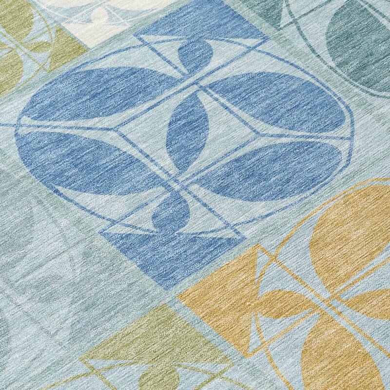 Machine Washable Indoor/ Outdoor Patch Lupton Chantille Rug