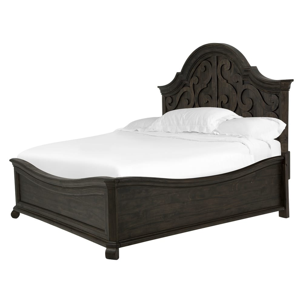 Magnussen Home Bellamy Peppercorn Shaped Panel Bed