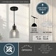 preview thumbnail 4 of 12, Millie Matte Black Mini Pendant Ceiling Light Smoke Gray Bell Glass - 6-in W x 8.25-in H x 6-in D