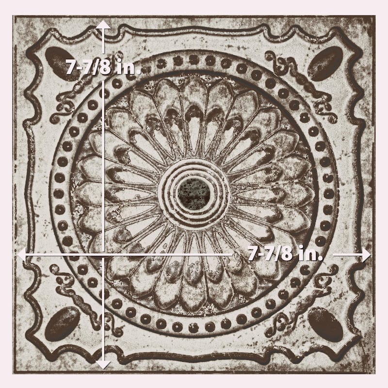 Merola Tile Ritz Anticatto White 7-7/8" x 7-7/8" Ceramic Wall Tile