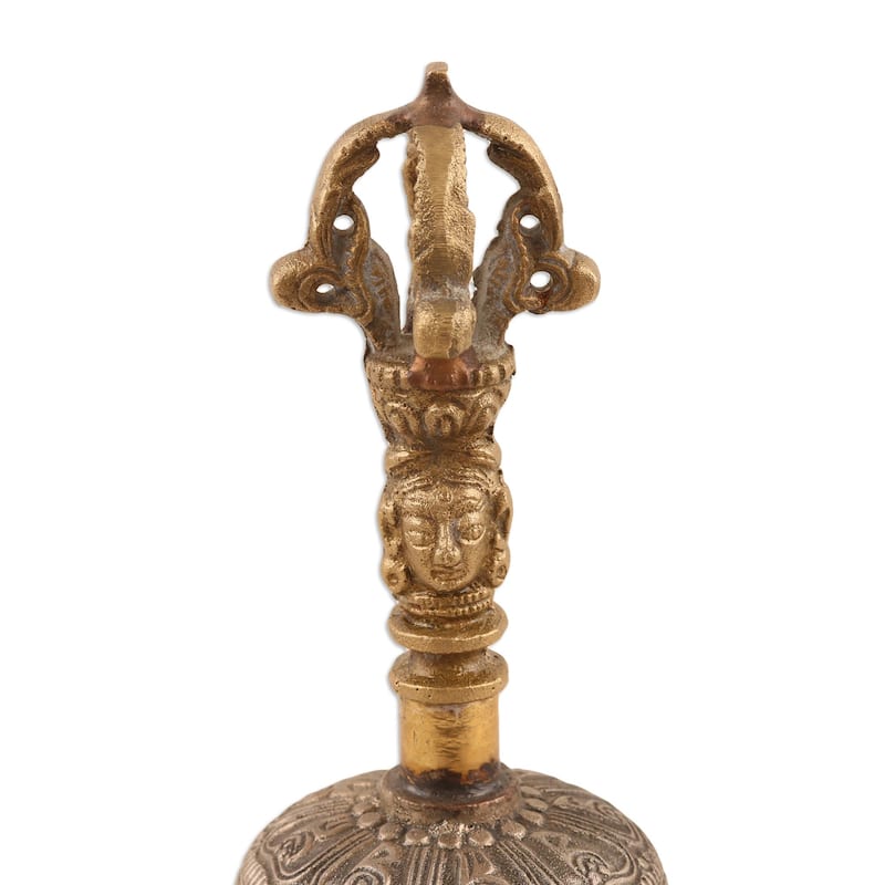 Novica Handmade Vintage Sound Decorative Brass Bell