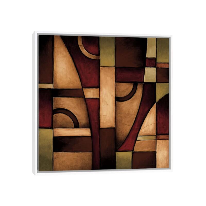 iCanvas "Connections II" by Eve Framed Canvas Print - White - 12x12