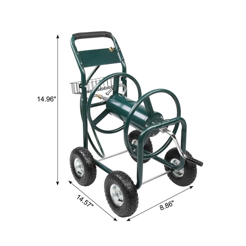Iron Hose Holder Reel Cart with Wheels