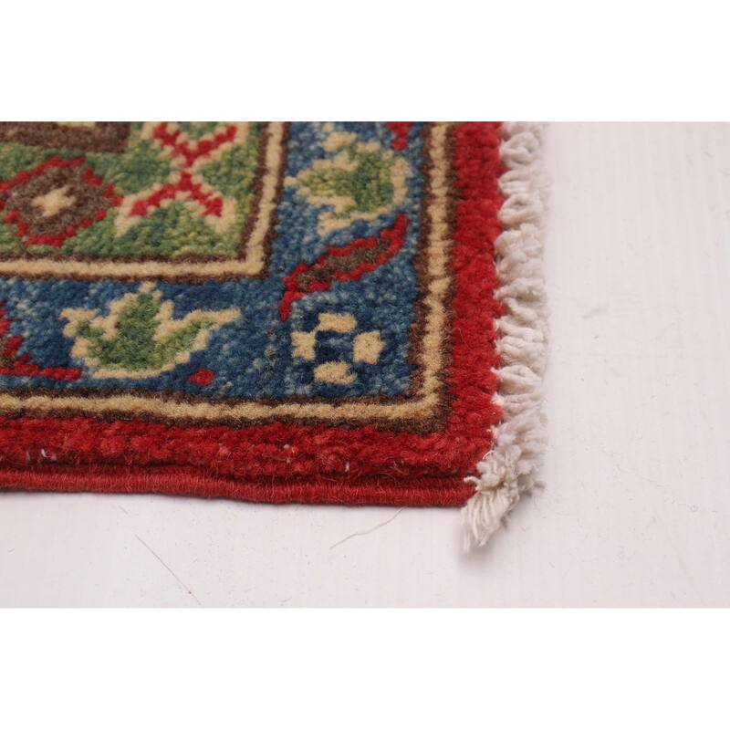 ECARPETGALLERY Hand-knotted Finest Ghazni Blue, Red Wool Rug - 6'6 x 9'7
