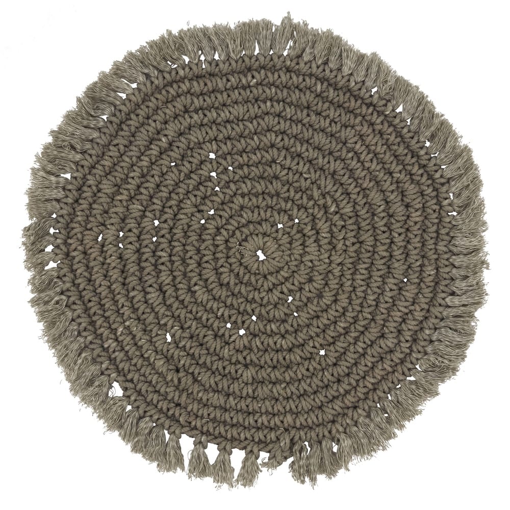 Cotton Macrame Round Placemats (Set of 4)