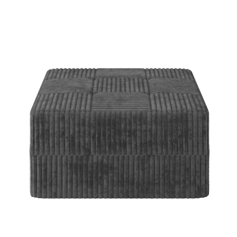 Modern Minimalist Modular Sectional Sofa with Terrycloth Upholstery and Wide Foam Seating for Living Room and Guest Room
