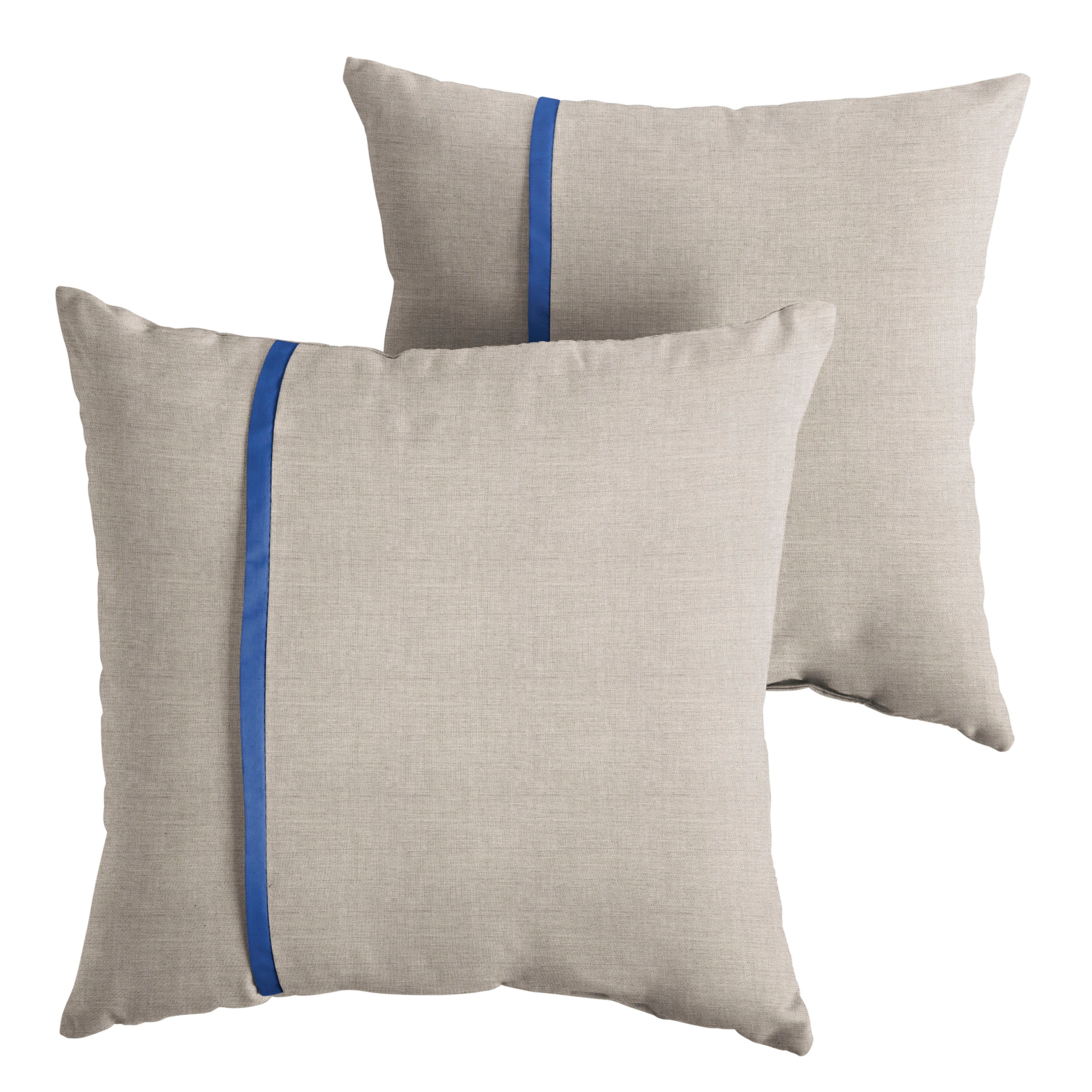 Sorra Home Sunbrella Outdoor Single Petite Flange Pillow Set of 2