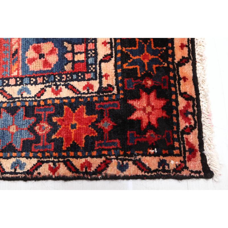 ECARPETGALLERY Hand-knotted Anatolian Vintage Dark Navy Wool Rug - 4'1 x 6'10