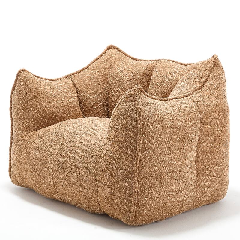 Chenille Lounge Chair with Armrests