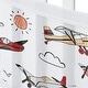 preview thumbnail 5 of 4, Sweet Jojo Designs + BreathableBaby Breathable Mesh Crib Liner Vintage Airplane Boy Blue Clouds Transportation