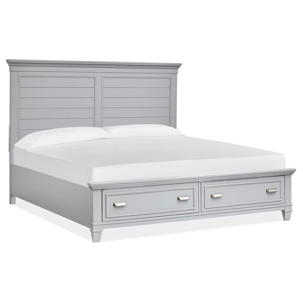 Magnussen Home Charleston Harbor Gray Panel Storage Bed