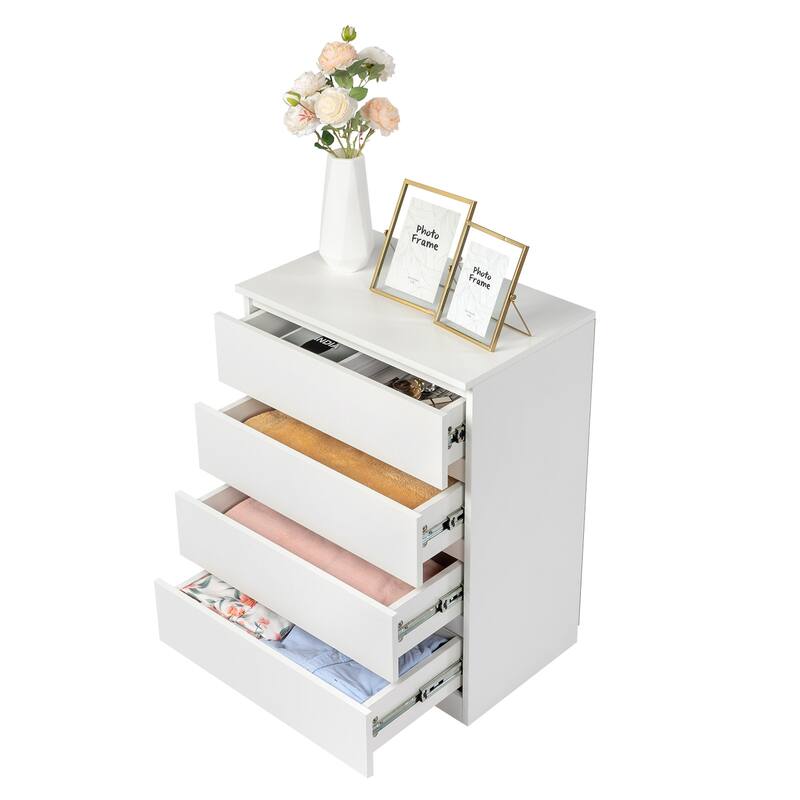 Modern Wooden 4-Drawer Dresser Perfect for Bedroom Living Room or Family Room