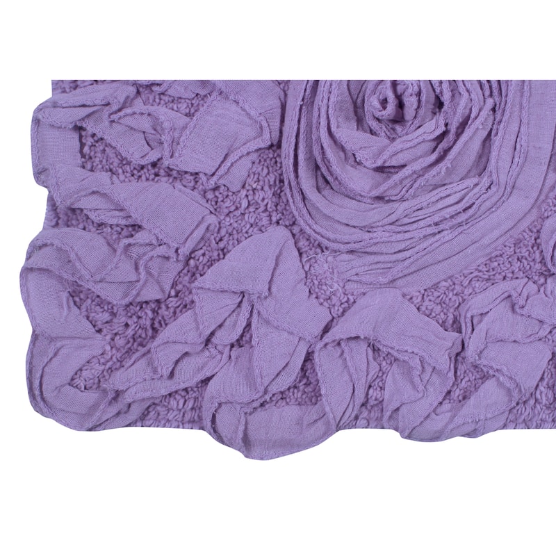 Bell Flower Bathroom Rug, Cotton Soft, Water Absorbent Bath Rug, Non Slip Shower Rug Machine Washable 24"x40" Rectangle