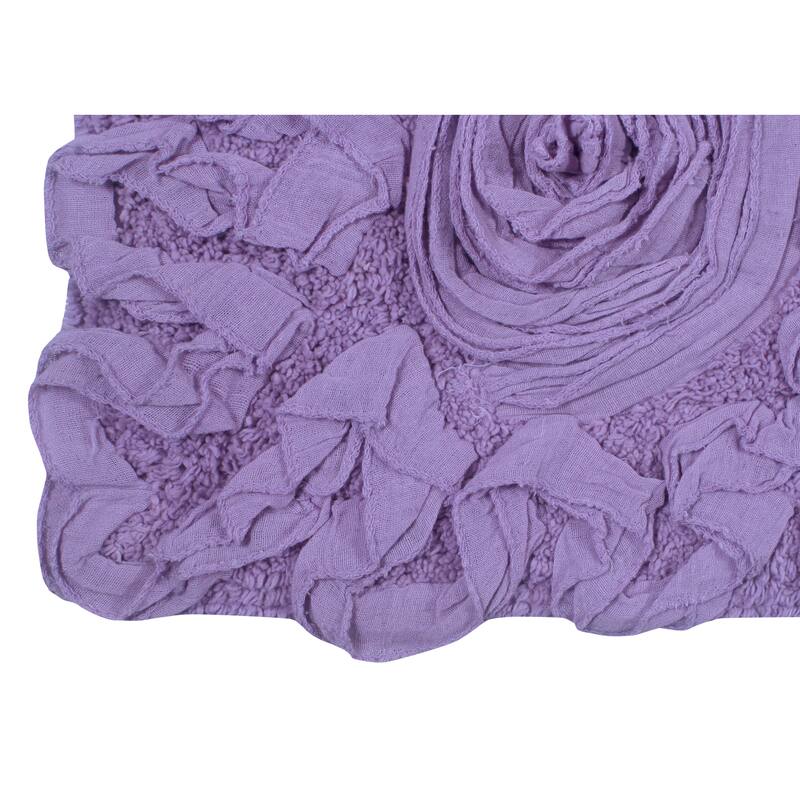 Home Weavers Bell Flower Cotton Soft, Water Absorbent Toilet Seat Lid Cover, Machine Washable 18"x18" Toilet Lid Cover